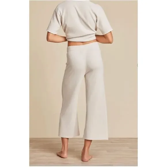 BAREFOOT DREAMS NWT CozyChic Ulra Light Side Stripe Crop Pants // XL - Picture 2 of 11